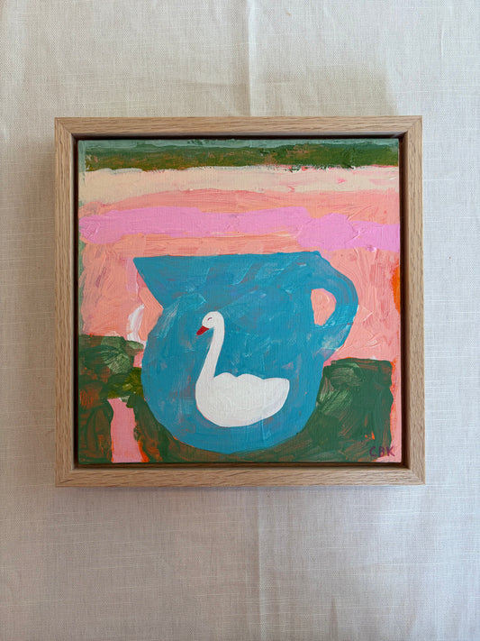 Spring Time Swan Vase